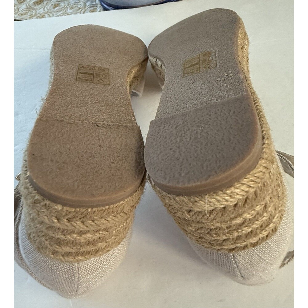 Jack Rogers Shoes Womens SZ 9 Palmer Canvas Espadrilles Closed Toe Wedge Sandals - Picture 8 of 10